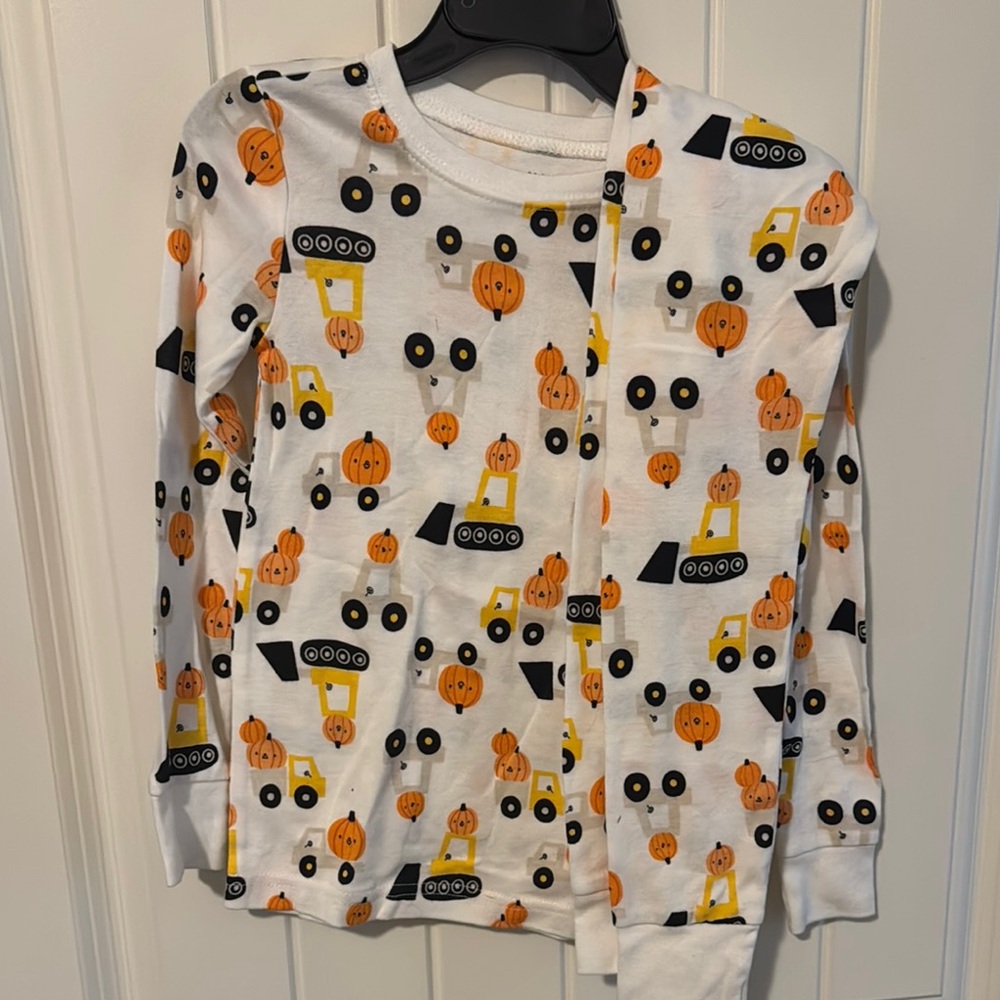 Kids Halloween Construction Print pjs
